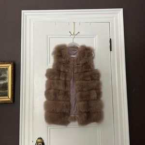 La Fiorentina fur vest soft brown size S/M